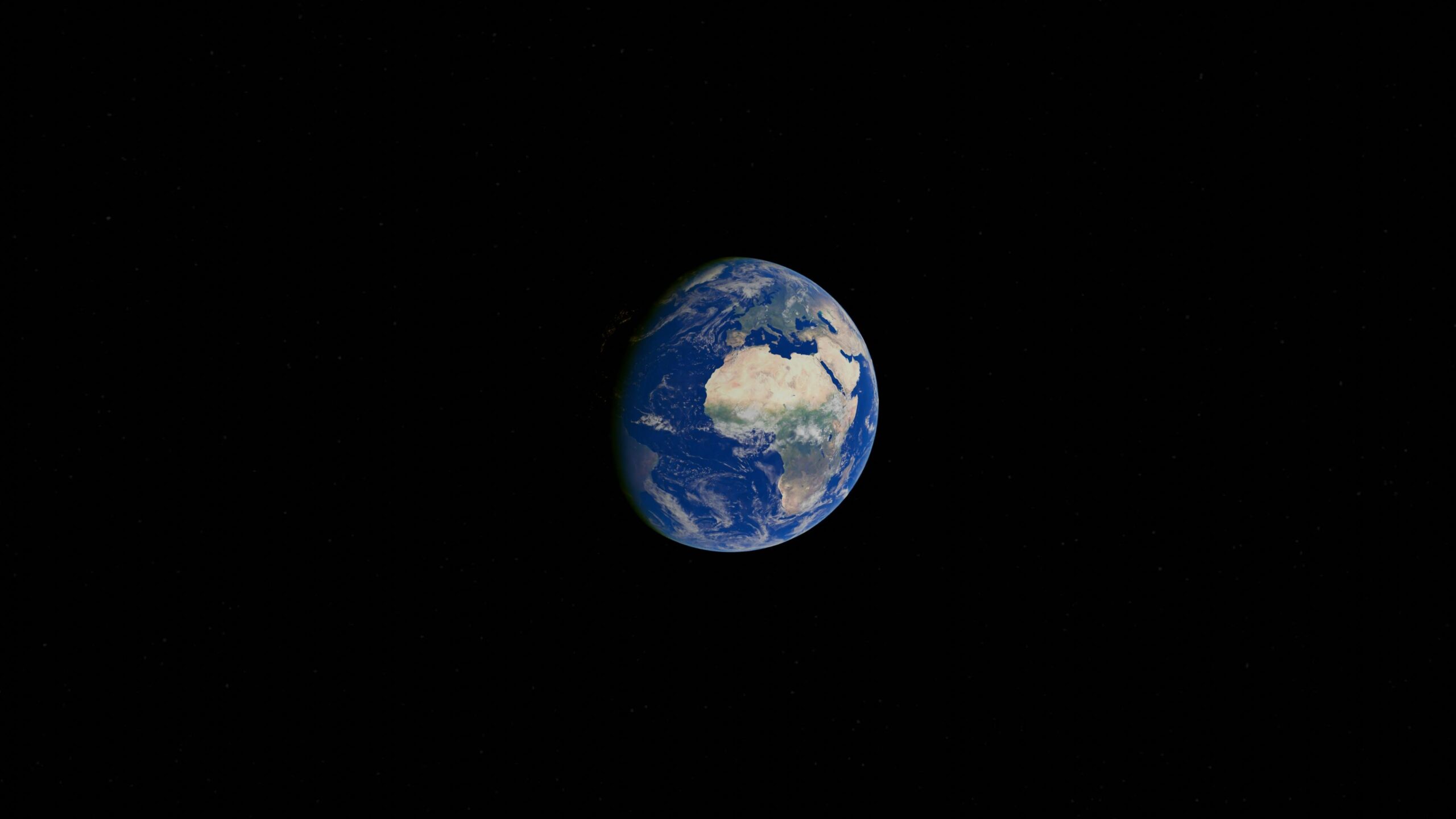 Globe captured from space highlighting continents and oceans against the dark void.